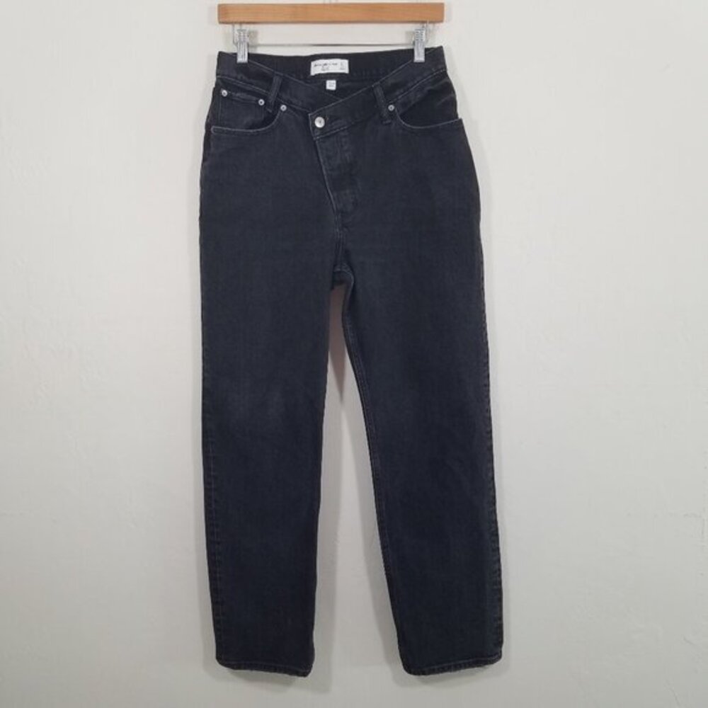 Abercrombie & Fitch The Dad High Rise Button Fly Jeans Black Size 4/27S